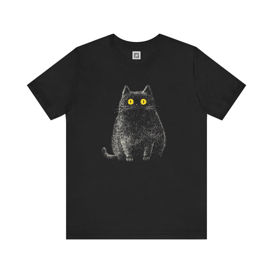Black Cat Graphic T-Shirt Style006