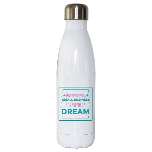 Small business quote water bottle stainless steel reusable