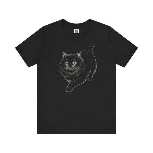 Black Cat Graphic T-Shirt Style003
