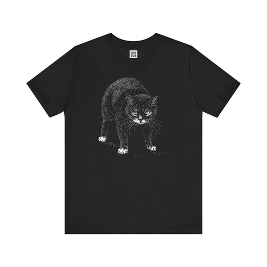 Black Cat Graphic Tee Style013