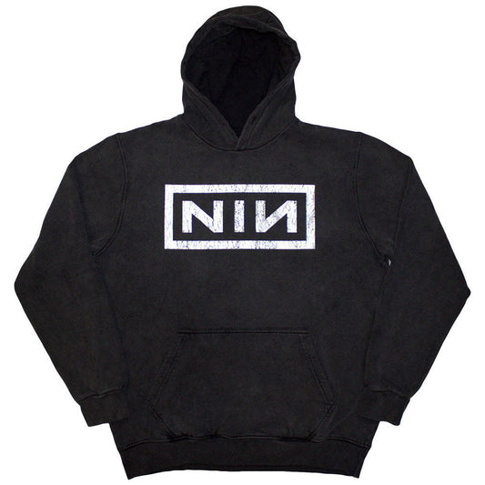 Classic Logo Stone Wash Hooded Sweatshirt