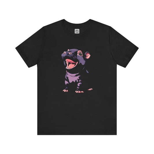Cute Hippo Graphic T-Shirt Style009