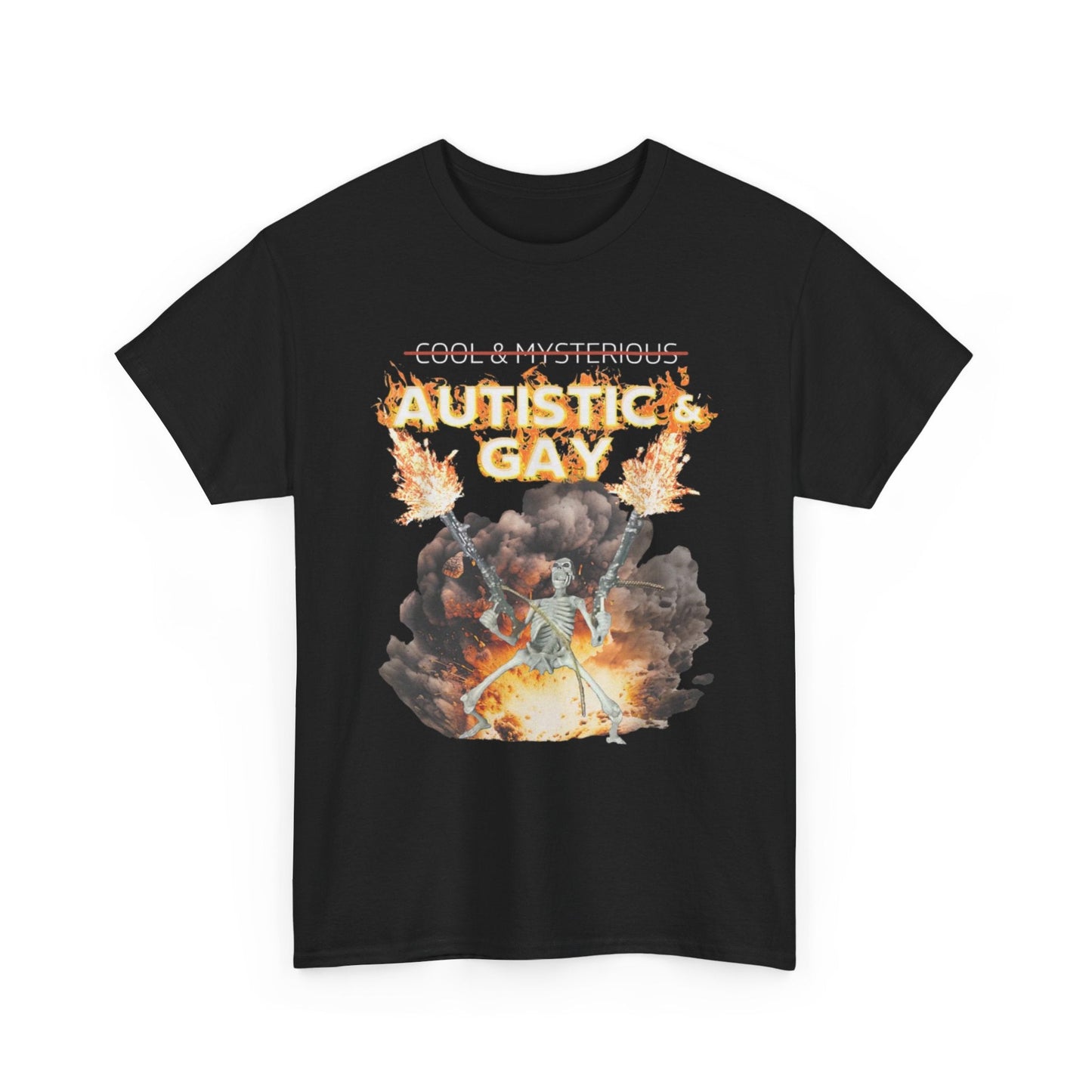 Autistic and Gay Skeleton Funny Shirt