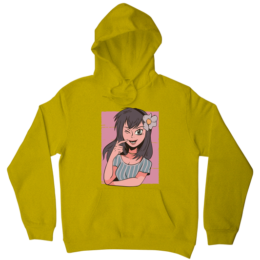 Flower anime girl hoodie