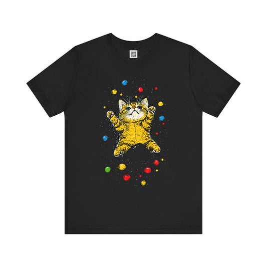 Playful Cat Graphic Tee Style002