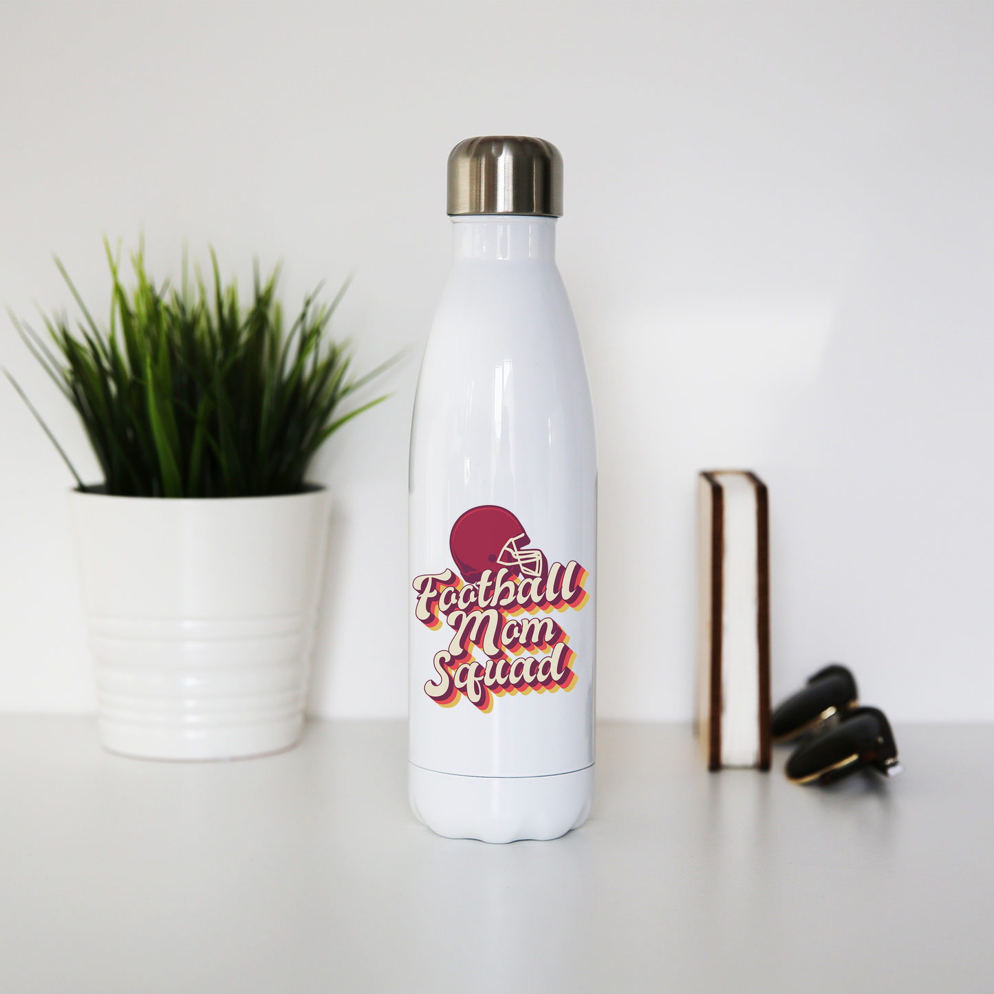 Football mom squad water bottle stainless steel reusable