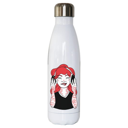 Tattooed girl water bottle stainless steel reusable