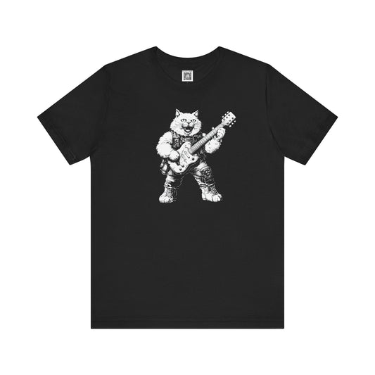 Rockin' Cat Graphic Tee Style001