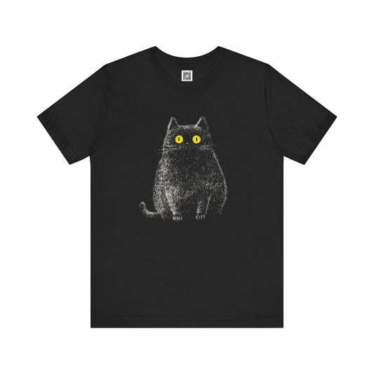 Black Cat Graphic T-Shirt Style004