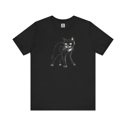 Black Cat Graphic T-Shirt Style010