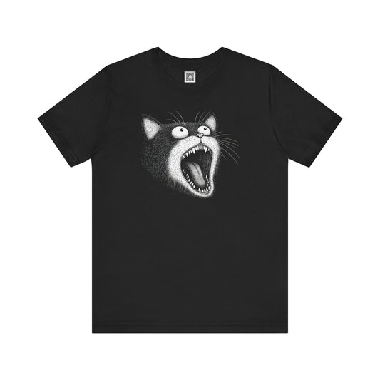 Screaming Cat Graphic Tee Style006