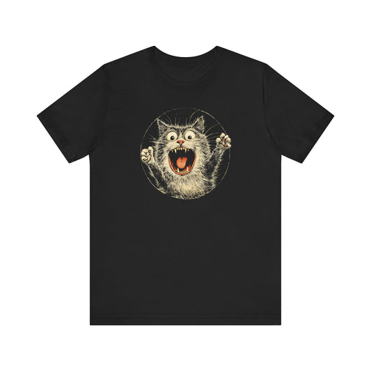 Fierce Cat Graphic Tee Ã¢â‚¬â€œ Vintage Style Cat Lover Shirt