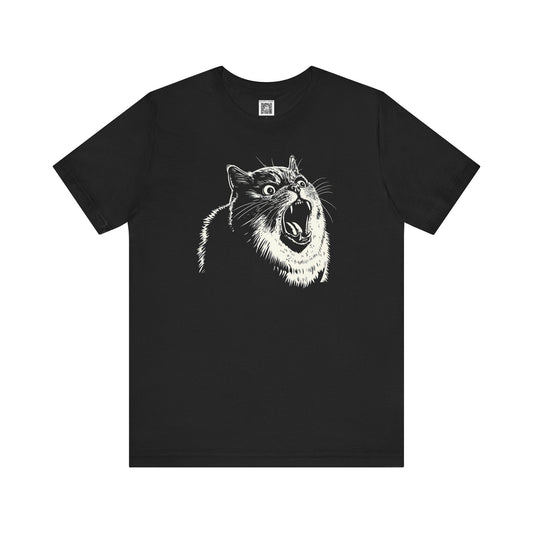 Screaming Cat Graphic Tee Style004