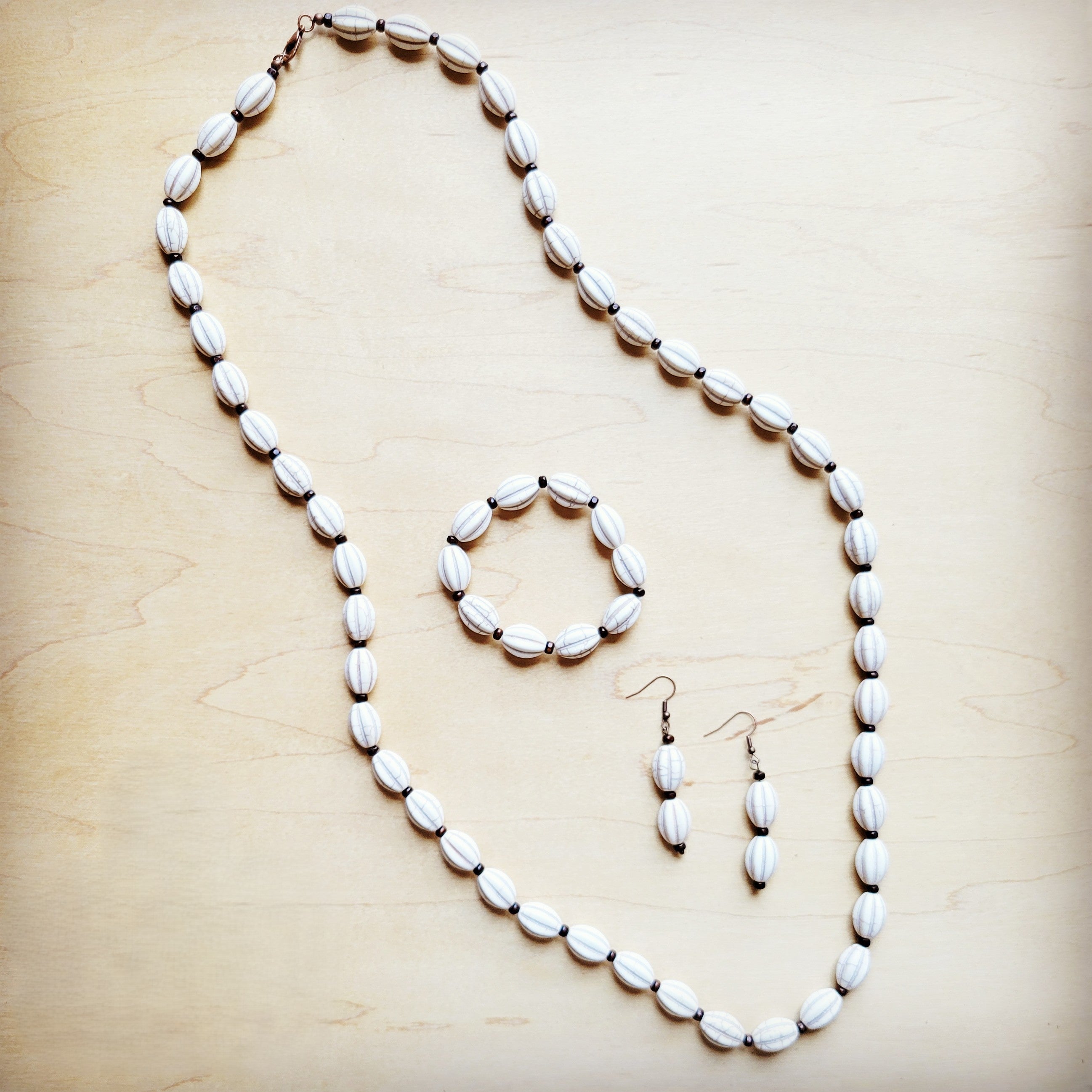 **White Turquoise Melon Bead Earrings 220y T-Shirts, Hoodie, Sweatshirt | VibeWeaveTees.com (Image 2)