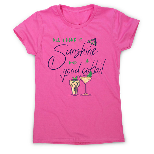A good cocktail funny drinking women's t-shirt