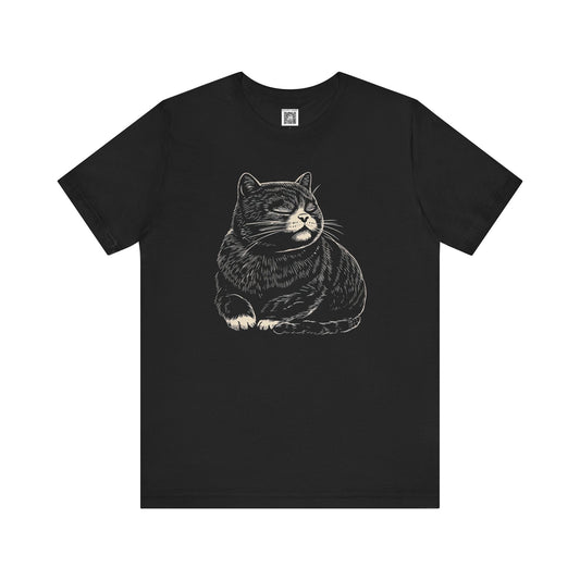 Black Cat Graphic Tee Style006