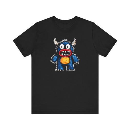 Cute Monster Cartoon Graphic Tee Ã¢â‚¬â€œ Black
