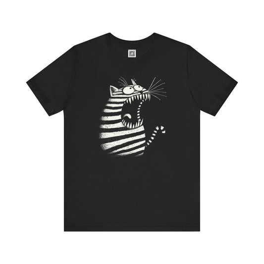 Screaming Cat Graphic Tee Style009