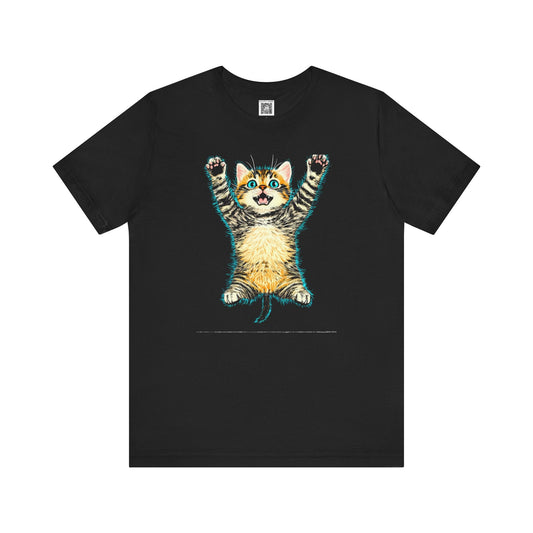 Playful Cat Graphic Tee Style011