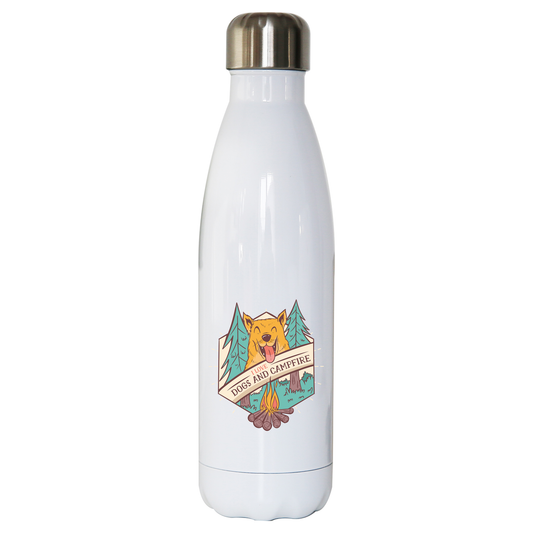 Dogs and campfire water bottle stainless steel reusable