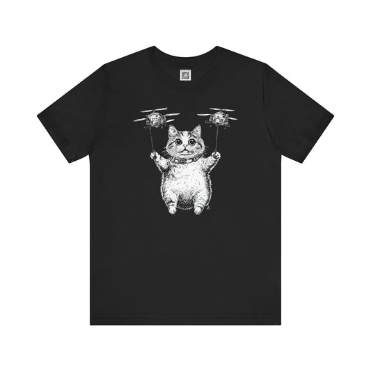 Funny Cat Drone T-Shirt Style001
