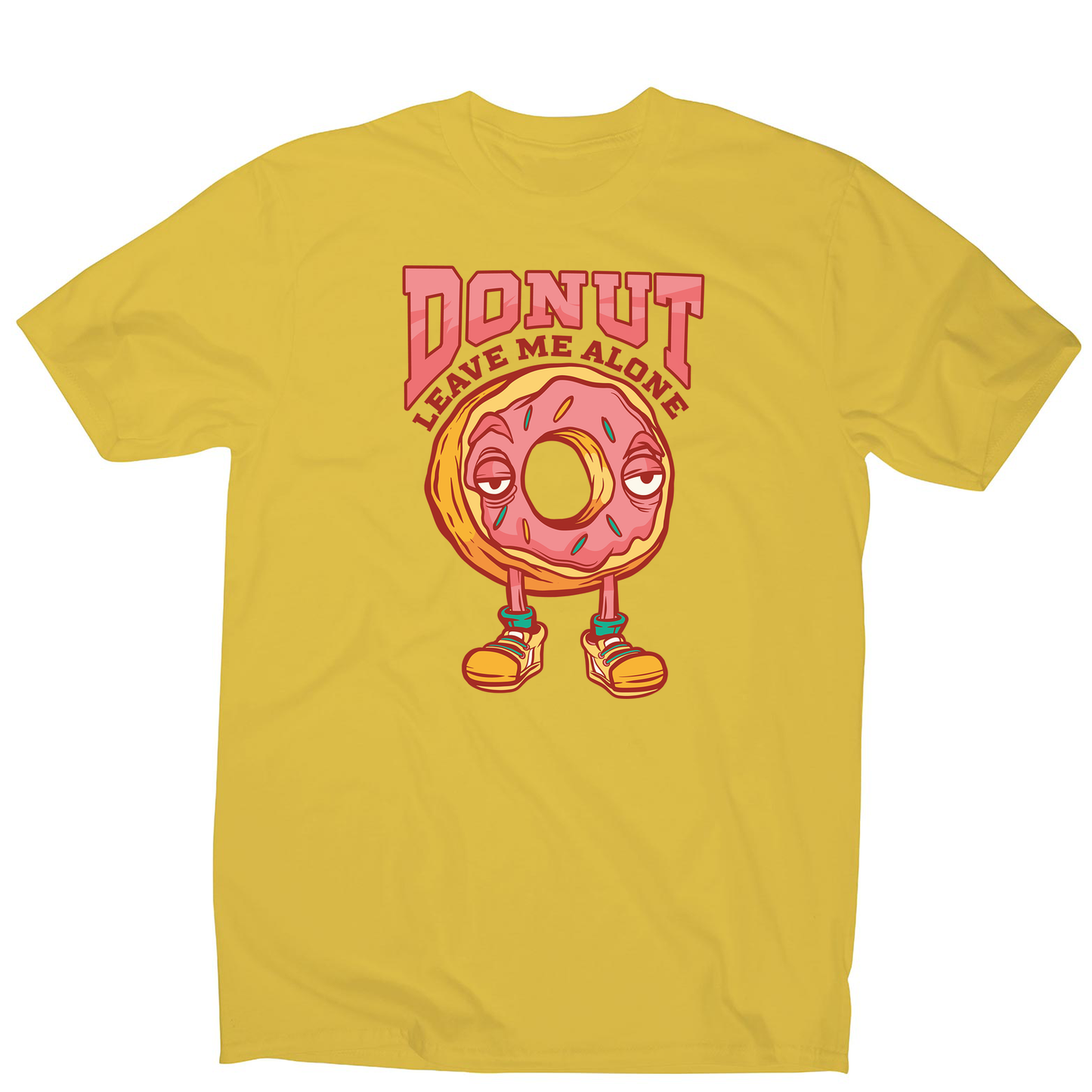 Donut leave me funny food men's t-shirt