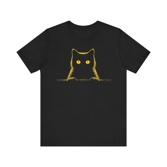 Glowing Eyes Black Cat Graphic Tee Ã¢â‚¬â€œ Mysterious Feline Lover Shirt