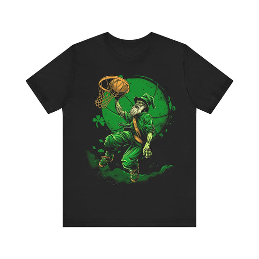 Green FN Irish Edition Slam Dunk T-Shirt: Viral Meme-Inspired Sports Tee with Perfect Shot Graphic & Eye-Catching Splash Design