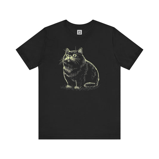 Black Cat Graphic Tee Style003