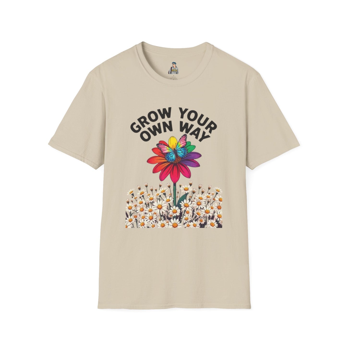 Unisex Softstyle T-Shirt - 'Grow Your Own Way' Floral Design for Queer Pride