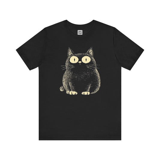 Black Cat Graphic Tee Style007