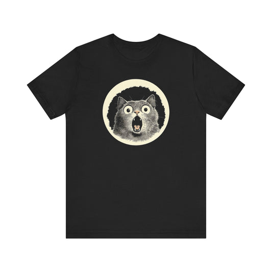 Shocked Cat Graphic Tee Ã¢â‚¬â€œ Vintage Style Cat Lover Shirt