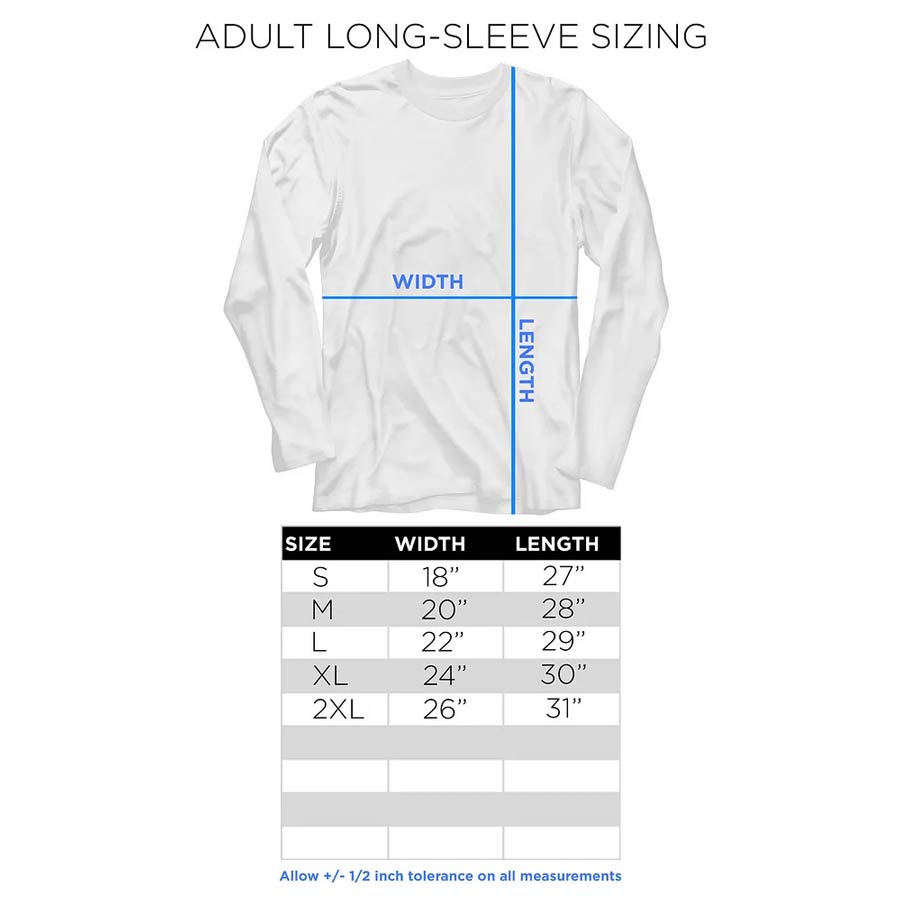 AC/DC Eye-Catching Long Sleeve T-Shirt, US Tour Flag