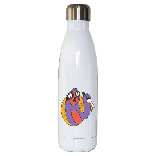 Sloth with knife water bottle stainless steel reusable