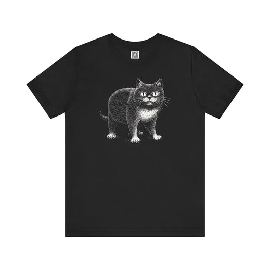 Black Cat Graphic T-Shirt Style009
