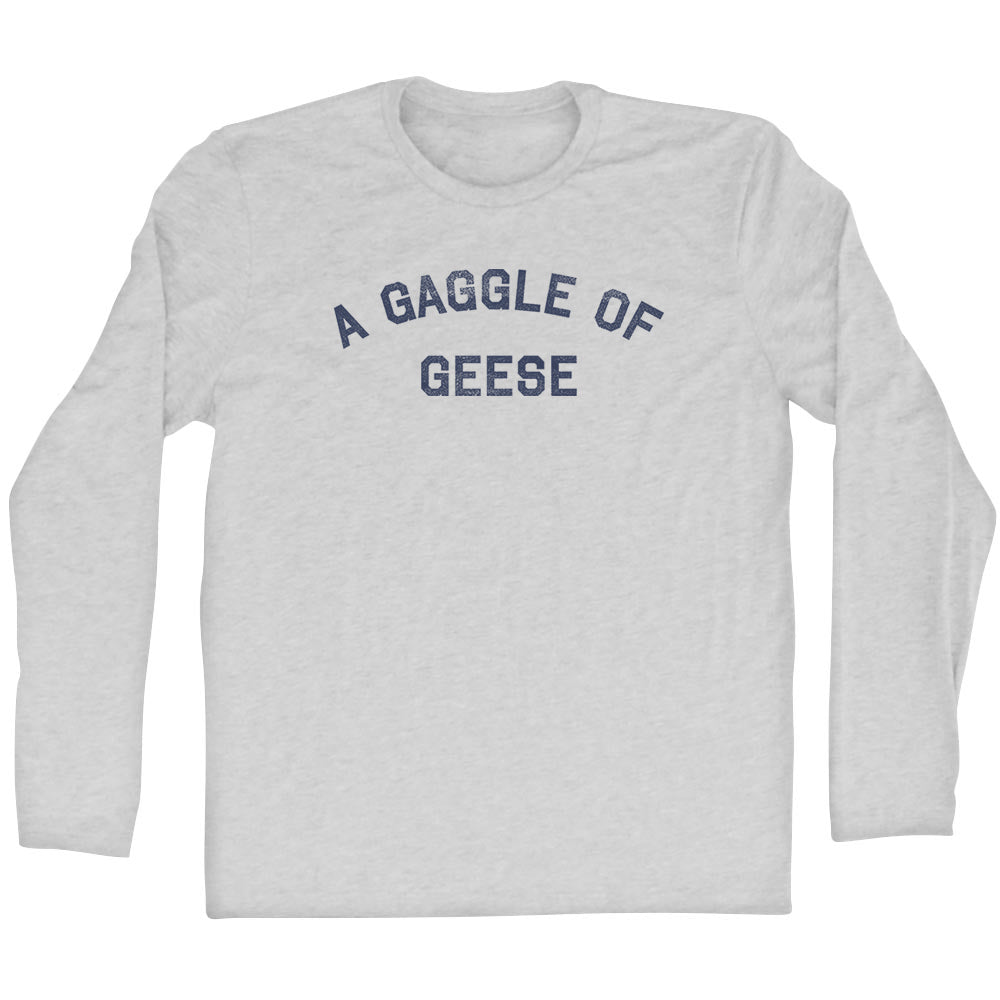 A Gaggle of Geese Adult Cotton Long Sleeve T-shirt