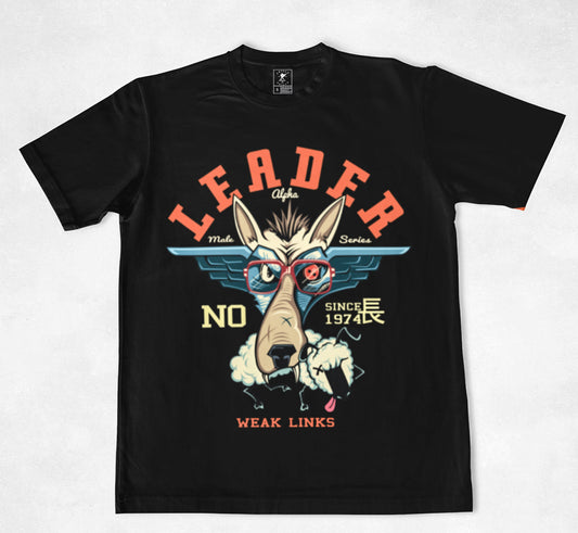 "Leader Retro Blk" Tee
