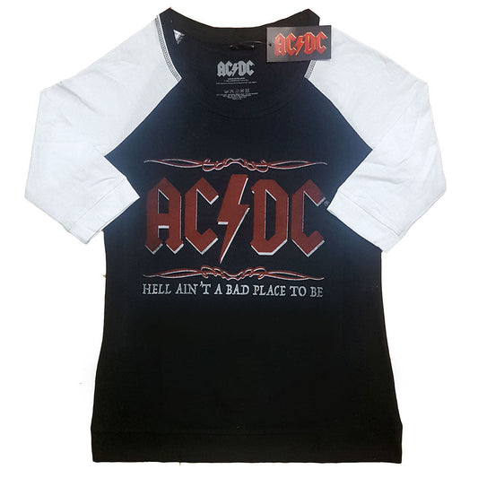 AC/DC Unisex Raglan T-Shirt: Hell Ain't A Bad Place