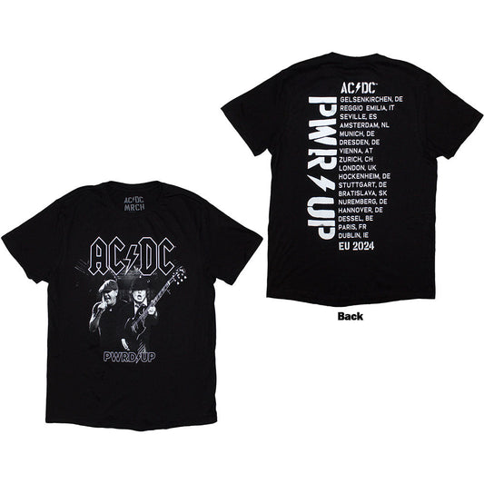 AC/DC Attractive T-Shirt, PWRD-UP B&W Photo