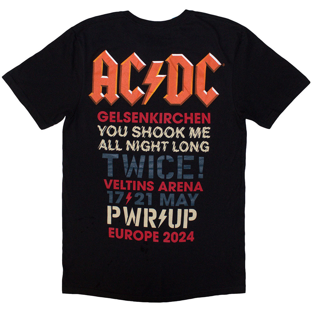 AC/DC | Official Band T-Shirt | PWRD-UP Gelsenkirchen '24 (Back Print & Ex-Tour)