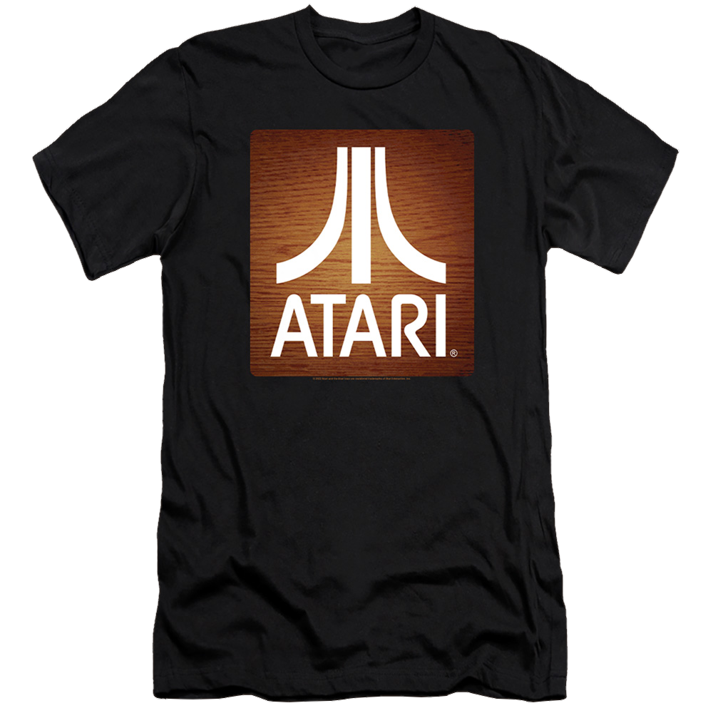 Atari Classic Wood Square - Men's Premium Slim Fit T-Shirt