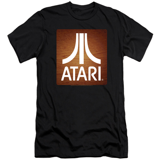 Atari Classic Wood Square - Men's Premium Slim Fit T-Shirt
