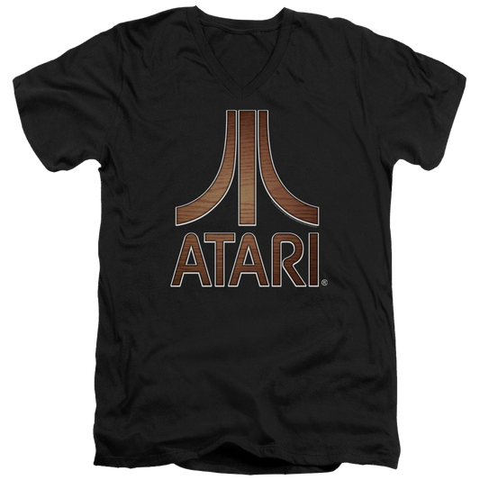 Atari Classic Wood Emblem - Men's V-Neck T-Shirt