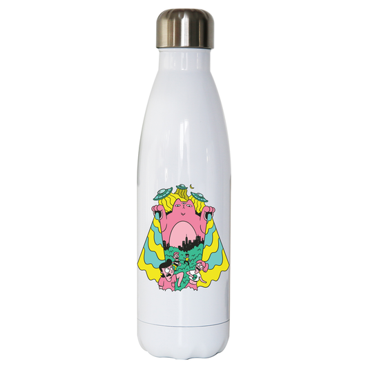 Alien cat water bottle stainless steel reusable