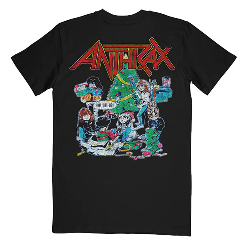 Anthrax | Official Band T-Shirt | Vintage Christmas (Back Print)