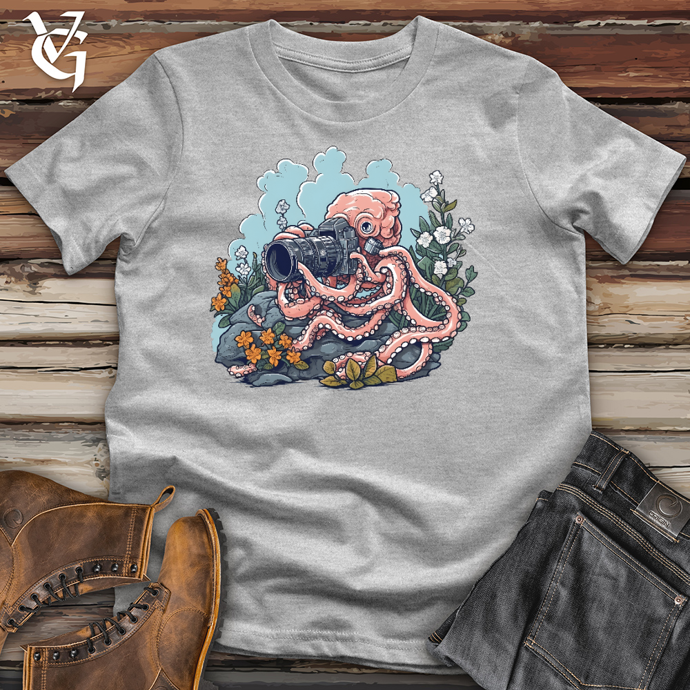 Octopus Photographer Cotton Tee