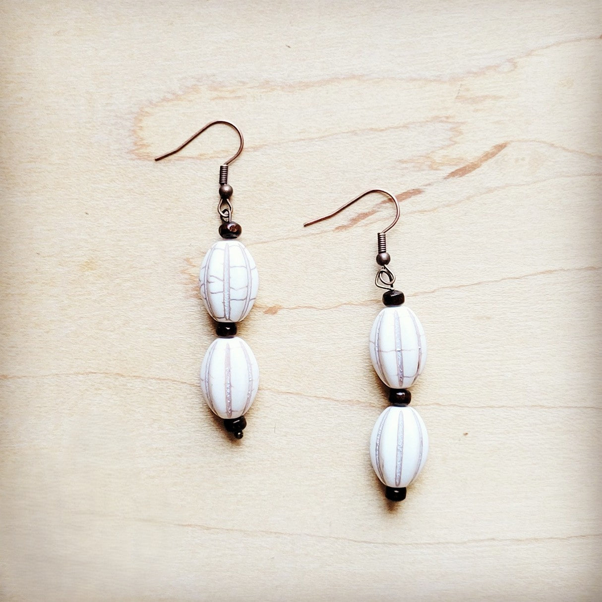**White Turquoise Melon Bead Earrings 220y T-Shirts, Hoodie, Sweatshirt | VibeWeaveTees.com (Image 1)