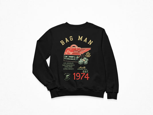 "Bag Man Hustle" Uni-Sex Crewneck Sweatshirt