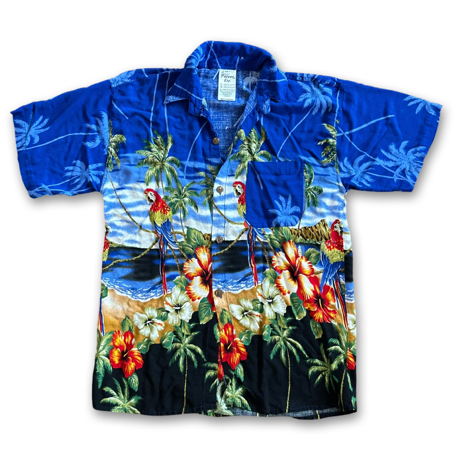 Vintage 90s Tropical Button Down Shirt