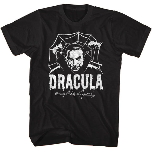 BELA LUGOSI Eye-Catching T-Shirt, Creepy Web Monochrome